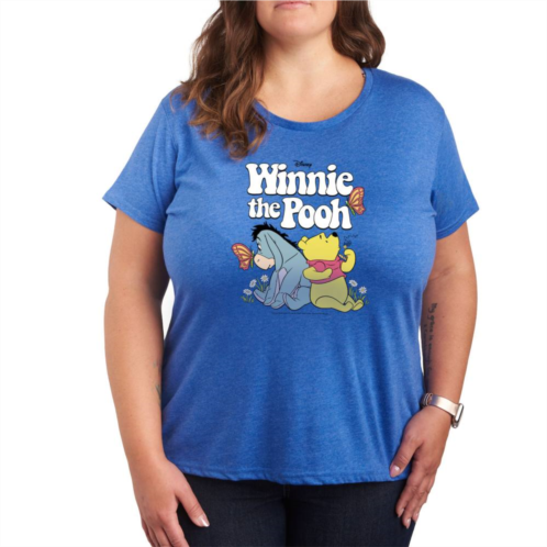 Disneys Winnie The Pooh Eeyore and Pooh Plus Retro Graphic Tee
