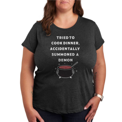 Licensed Character Plus Size Cook Summon Demon Graphic Tee