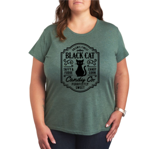 Licensed Character Plus Size Black Cat Candy Co. Graphic Tee