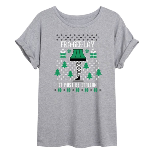 Licensed Character Juniors A Christmas Story Leg Lamp Graphic Tee
