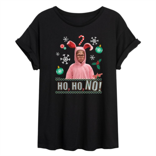 Licensed Character Juniors A Christmas Story Ho Ho No Graphic Tee