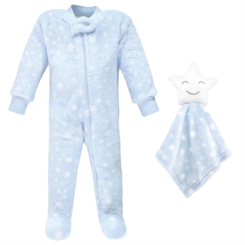 Hudson Baby Infant Boy Flannel Plush Sleep and Play and Security Toy