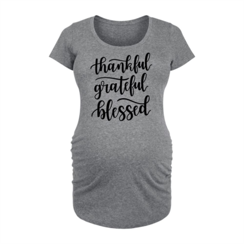 Licensed Character Maternity Thankful Grateful Blessed Graphic Tee