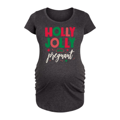Licensed Character Maternity Holly Jolly And Pregnant Graphic Tee