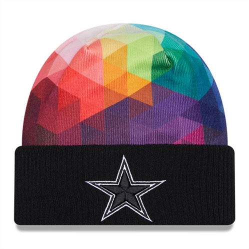 Mens New Era Black Dallas Cowboys 2023 NFL Crucial Catch Cuffed Knit Hat