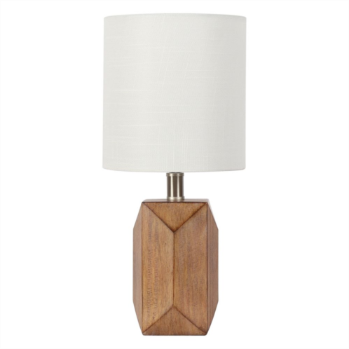 Unbranded Rectangle Walnut Base Accent Table Lamp