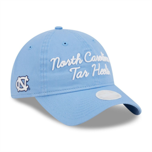 Womens New Era Carolina Blue North Carolina Tar Heels Script 9TWENTY Adjustable Hat