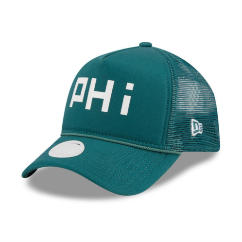 Womens New Era Midnight Green Philadelphia Eagles McGee Trucker 9FORTY Adjustable Hat