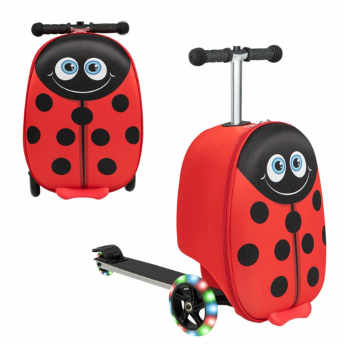 Slickblue Hardshell Ride-on Suitcase Scooter with LED Flashing Wheels