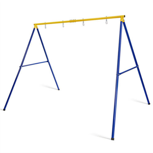 Slickblue 660 LBS Extra-Large A-Shaped Swing Stand with Anti-Slip Footpads-Yellow