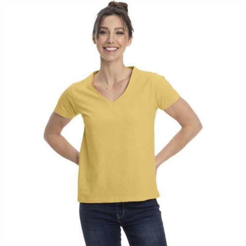 WEAR SIERRA Short Sleeve Classic Cotton V-Neck T-Shirt for Women in Pretty Spring Colors