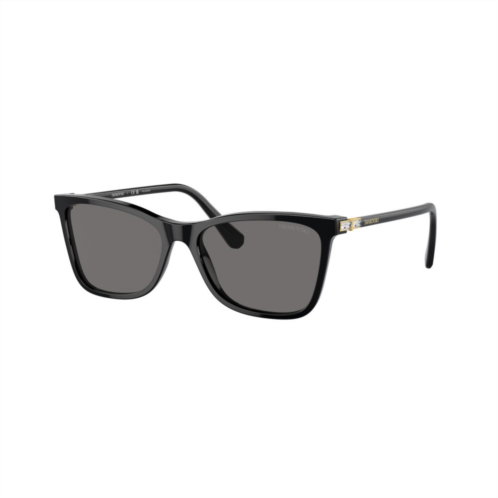 Womens Swarovski 0SK6004 55mm Polarized Rectangle Sunglasses
