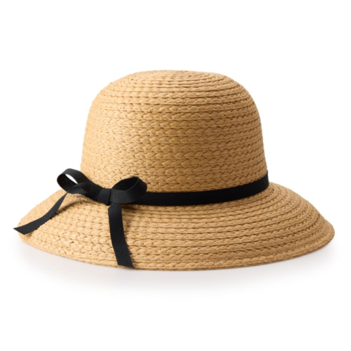 Womens LC Lauren Conrad Straw Short Brim Bucket Hat