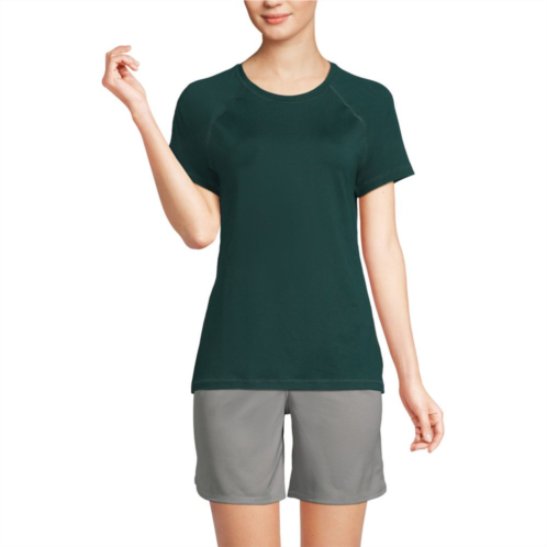 Womens Lands End School Uniform Short Sleeve Active Tee