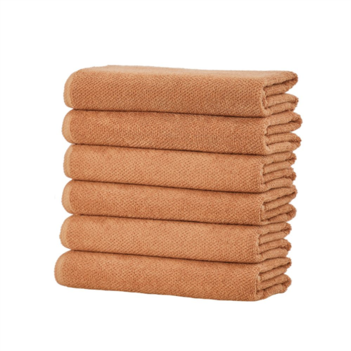 Madelinen Acacia Popcorn 6-Pack Cotton Hand Towel Set