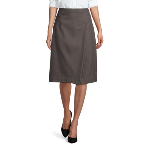 Womens Lands End Solid Below the Knee A-line Skirt