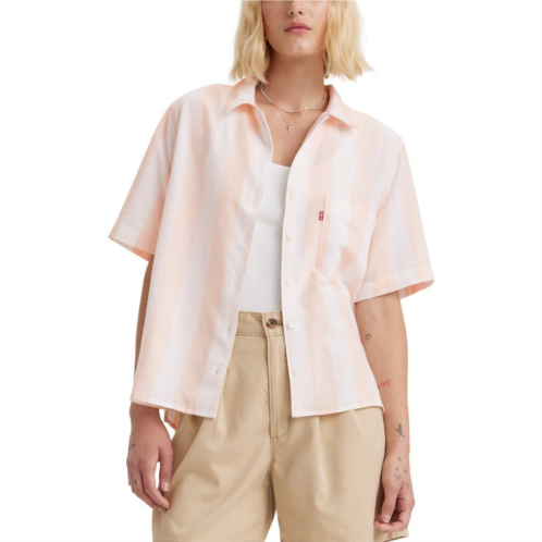 Womens Levis Joyce Resort Short Sleeve Button Front Shirt