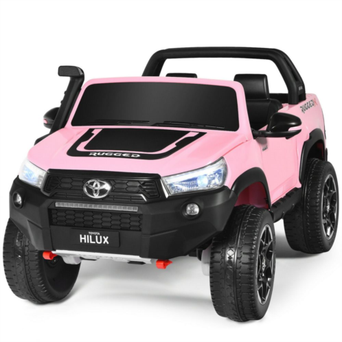 Slickblue 2*12V Licensed Toyota Hilux Ride On Truck Car 2-Seater 4WD with Remote