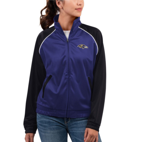 Womens G-III 4Her by Carl Banks Purple Baltimore Ravens Showup Fashion Dolman Full-Zip Track Jacket
