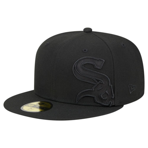 Mens New Era Black Chicago White Sox Satin Peek 59FIFTY Fitted Hat