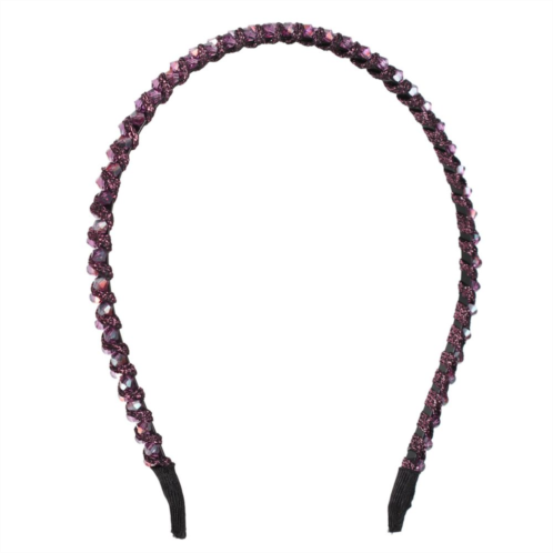 Unique Bargains 1 Pcs Rhinestone Hair Hoop Headband Hairband for Women 0.24 Inch Wide