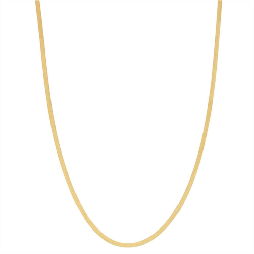 Jordan Blue 10k Gold Herringbone Chain Necklace