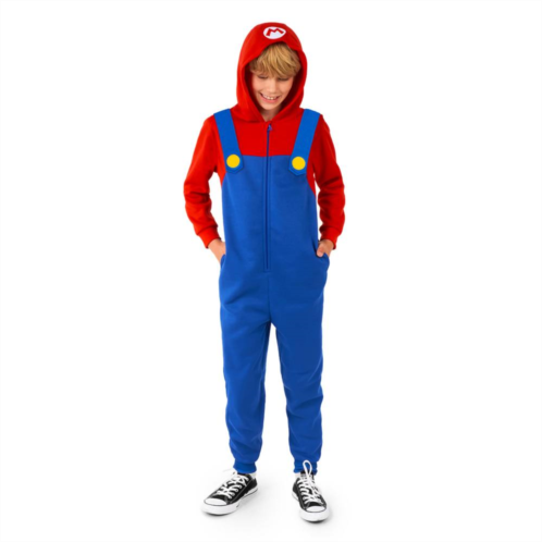 Kids 4-16 OppoSuits Mario One-Piece Pajamas