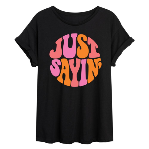 Licensed Character Juniors Just Sayin Flowy Tee