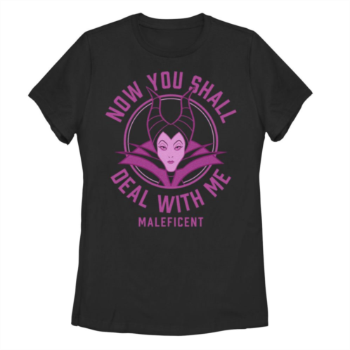 Licensed Character Womens Disney Villains Deal With Maleficent Stamp Tee