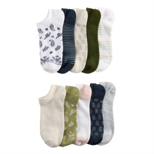 Womens Sonoma Goods For Life 10-Pack No-Show Socks