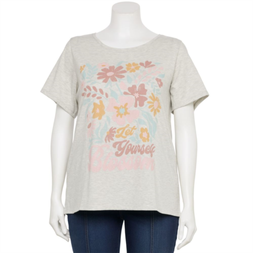 Unbranded Womens Plus Size Let Yourself Bloom Graphic Tee