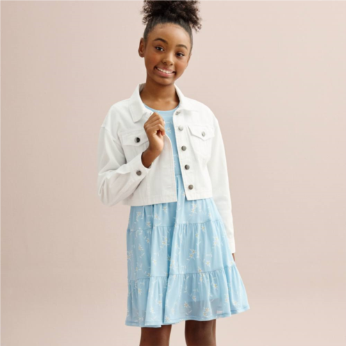 Girls 4-16 Knit Works 2-pc. Short Sleeve Tiered Dress & Jacket Set