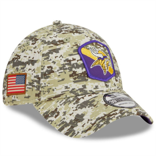 Mens New Era Camo Minnesota Vikings 2023 Salute To Service 39THIRTY Flex Hat