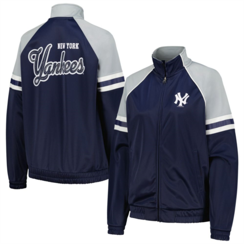 Womens G-III 4Her by Carl Banks Navy New York Yankees First Place Raglan Full-Zip Track Jacket