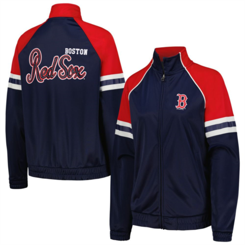 Womens G-III 4Her by Carl Banks Navy Boston Red Sox First Place Raglan Full-Zip Track Jacket