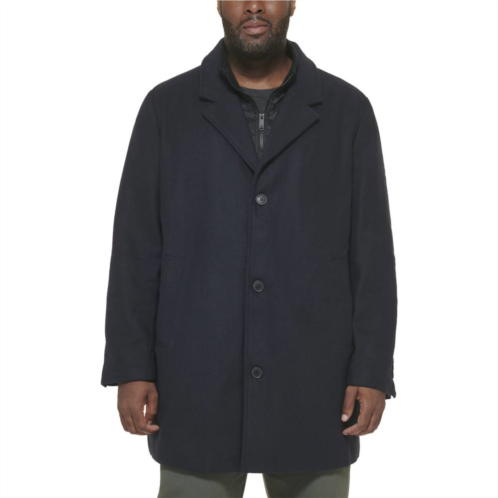 Big & Tall Dockers Midweight Wool-Blend Topcoat with Quilted Bib