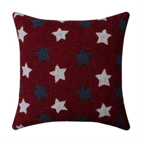 Celebrate Together Americana Red, White, & Blue Beaded Star Throw Pillow