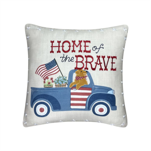 Celebrate Together Americana Home of the Brave Truck Throw Pillow