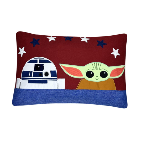 Celebrate Together Americana Star Wars Grogu & R2D2 Rectangular Throw Pillow