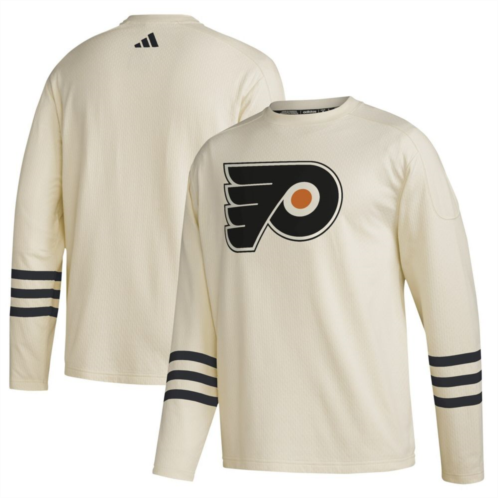 Mens adidas Cream Philadelphia Flyers AEROREADYPullover Sweater