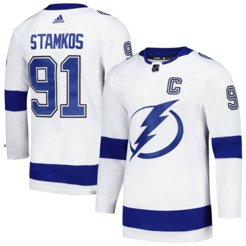 Mens adidas Steven Stamkos White Tampa Bay Lightning Away Primegreen Authentic Pro Player Jersey