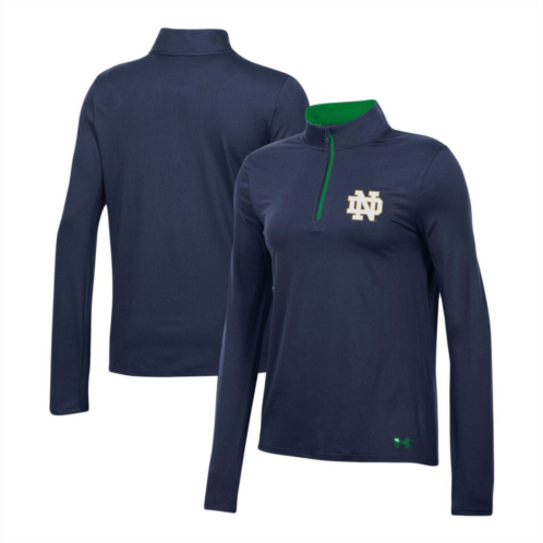 Womens Under Armour Navy Notre Dame Fighting Irish Gameday Knockout Quarter-Zip Top