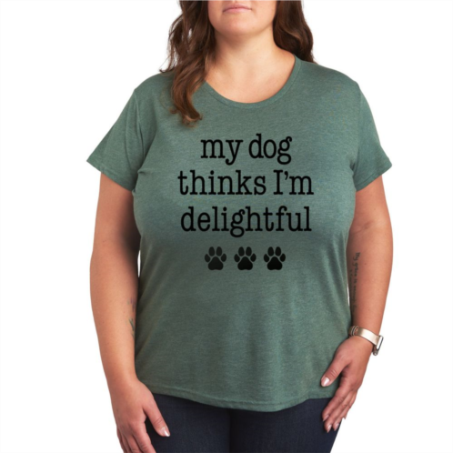 Licensed Character Plus Dog Thinks Im Delightful Graphic Tee