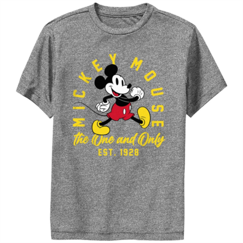 Disneys Mickey Mouse Boys 8-20 The One And Only Est. 1928 Performance Tee