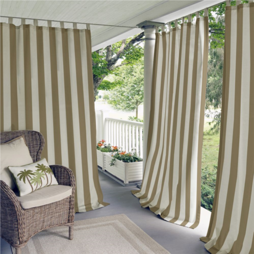 Elrene Home Fashions Highland Stripe Indoor/Outdoor Window Curtain