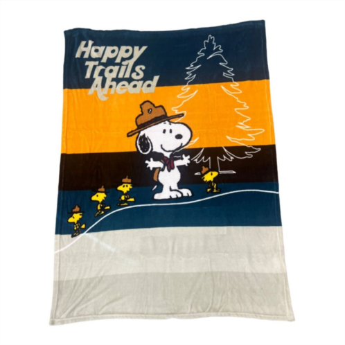 Licensed Character Peanuts Beagle Scout Collection Happy Trails Snoopy Throw