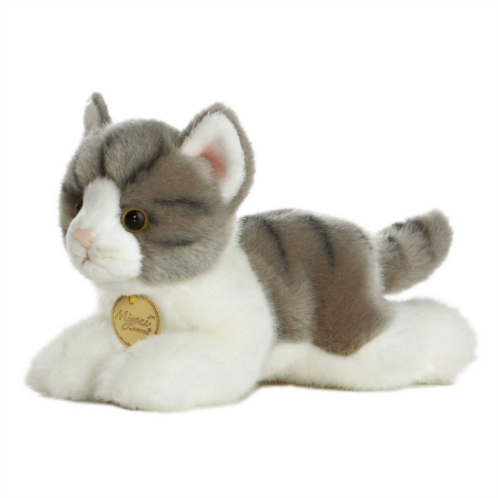 Aurora Small Grey Miyoni 8 Grey Tabby Cat Adorable Stuffed Animal