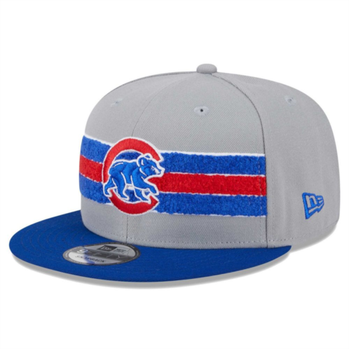 Mens New Era Gray/Royal Chicago Cubs Band 9FIFTY Snapback Hat