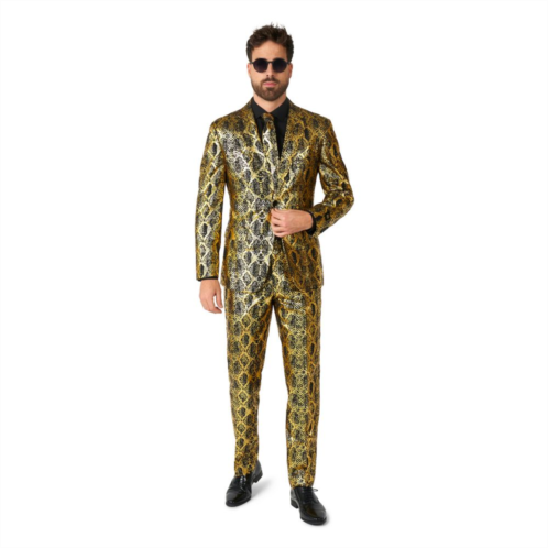 Mens OppoSuits Modern-Fit 3-pc. Shiny Snake Print Novelty Suit & Tie Set