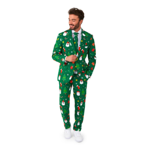 Mens OppoSuits Modern-Fit Christmas Suit & Tie Set